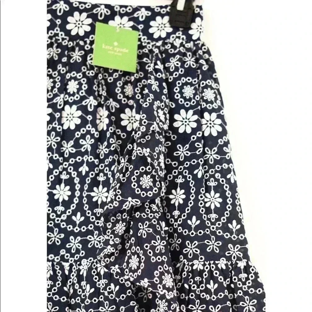 Navy Kate spade Wrap Skirt